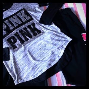 VS pink bling campus tee SM